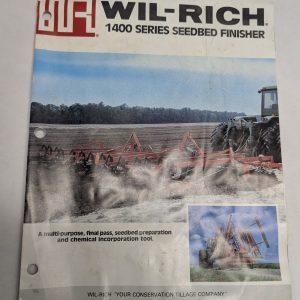 Wil-Rich 1400 Series Seedbed Finisher Sales Literature Brochure Catalog