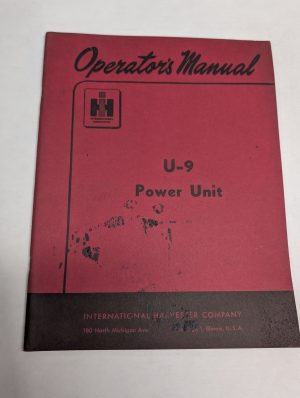 International Harvester Ih U-9 Power Unit Operator'S Instruction Manual 1951