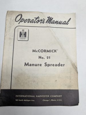 International Harvester Mccormick 21 Manure Spreader Operator'S Manual