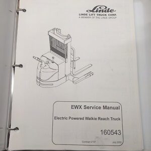 Linde Ewx Electric Walkie Reach Truck Service Repair Manual 2002