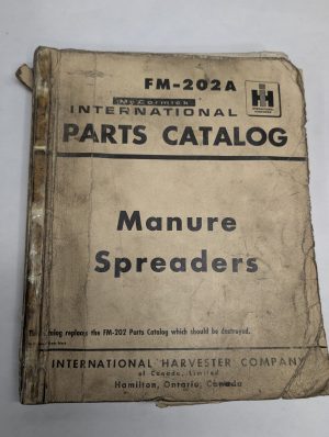 International Mccormick Parts List Catalog Manual Fm-202A Manure Spreaders