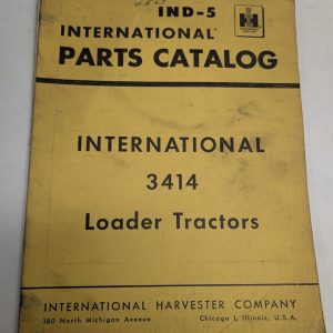 International Harvester Ih Parts List Catalog Manual Ind-5 3414 Loader Tractors