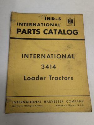 International Harvester Ih Parts List Catalog Manual Ind-5 3414 Loader Tractors