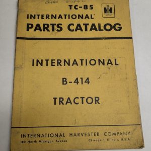 International Harvester Ih Parts List Catalog Manual Tc-85 B-414 Tractor 1961
