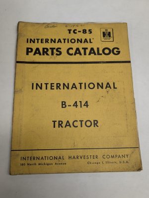 International Harvester Ih Parts List Catalog Manual Tc-85 B-414 Tractor 1961