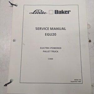 Linde Baker Service Repair Manual Egu20 Electric Pallet Truck 1994 Fork