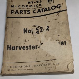 International Harvester Mccormick Parts List Catalog Manual Ht-23 52-R Thresher