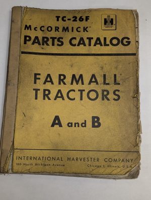 International Mccormick Farmall Parts List Catalog Manual Tc-26F A & B Tractors