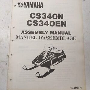 Yamaha Dealer Prep Assembly Manual Cs340N Cs340En 1988 Snowmobile