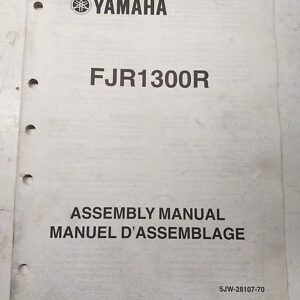 Yamaha Dealer Prep Assembly Manual Fjr1300R 2002 Motorcycle 5Jw-28107-70
