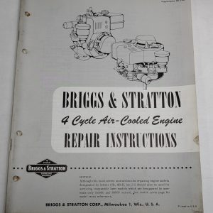 Briggs & Stratton 4 Cycle Gas Engine Repair Instruction Service Manual Ms-3854
