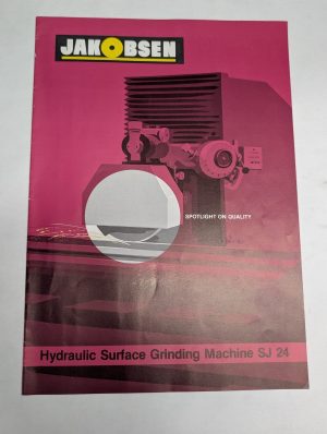 Jakobsen Hydraulic Surface Grinding Machines Sj 24 Sales Catalog Literature