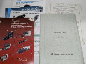 Sugino Automated Selfeeder Esc-Wp Esd-Wp Instruction Manual & Literature Lot