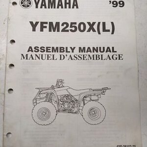 Yamaha Dealer Prep Assembly Manual Yfm250X(L) 4Xe-28107-70 1999 Atv