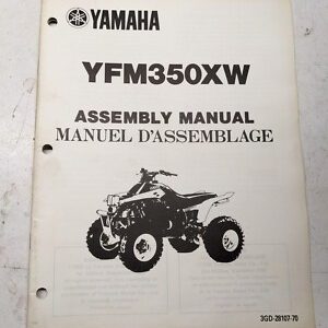 Yamaha Dealer Prep Assembly Manual Yfm350Xw 3Gd-28107-70 1988 Atv