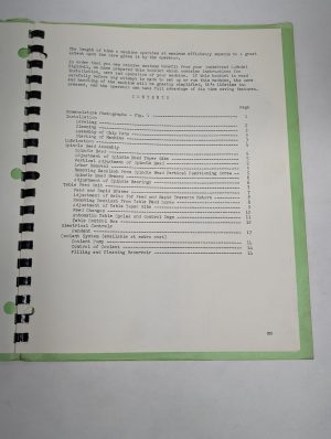 Sundstrand Machine Tools #C1 Rigidmil Operator Owner'S Instruction Manual