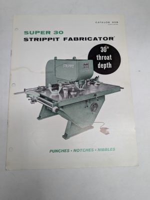 Strippit Fabricator Super 30 Sales Literature Information Catalog #30S 1967