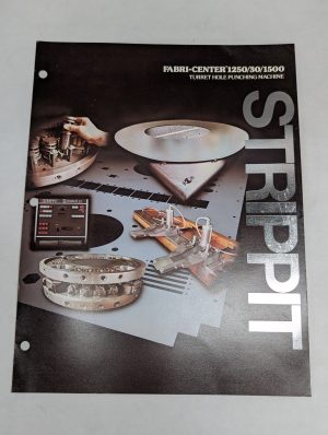 Strippit Fabri-Center 1250/30/1500 Turret Hole Punching Machines Sales Brochure