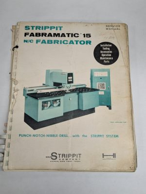 Strippit Fabramatic 15 N/C Fabricator Operator Service Manual Parts List