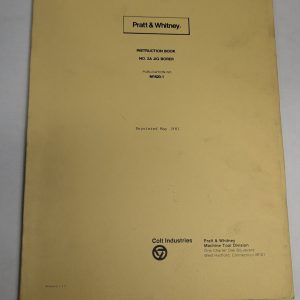 Prat & Whitney Operators Instruction Manual Book # 2A Jig Borer M1620-1 1981