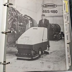 Tennant Maintenance Equipment Manual Parts List Book 465 480 1989 Mm184-04
