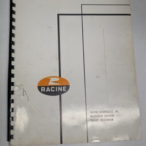 Racine Hydraulic Machinery Operating Instruction Manual Shear Cut 30 31 33 40 41