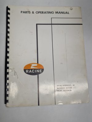 Racine Hydraulic Machinery Operating Instruction Manual Shear Cut 30 31 33 40 41