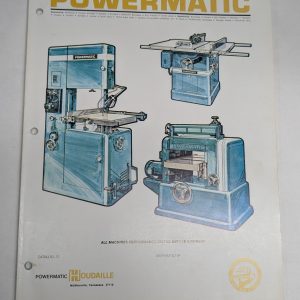 Powermatic Wood & Metalworking Machines Houdaille Sales Catalog Brochure