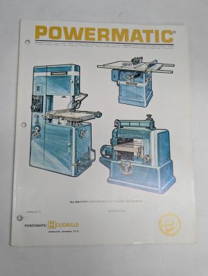 Powermatic Wood & Metalworking Machines Houdaille Sales Catalog Brochure
