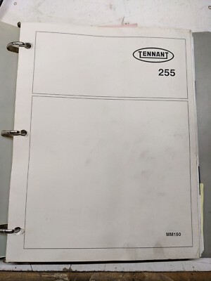 Tennant Maintenance Equipment Manual Parts List Book 255 1988 Mm150