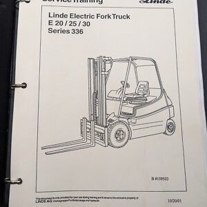 Linde Electric Fork Truck E 20 25 30 336 2001 Service Training Manual Repair