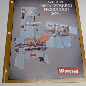 Wilton Metalworking Productions Saws Catalog #302 Sales Brochure Literature 1987