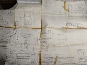 Charles Elmes 2000 Ton Die Sinking Press Layout Drawing #5389-5 6200# Wp