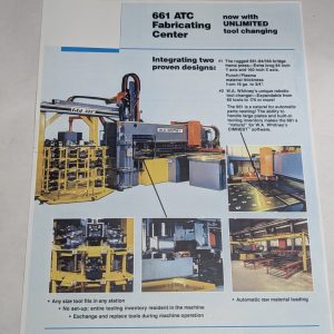 Whitney 661 Atc Fabricatting Center 661-84/160 Atc-80 Sales Brochure Sheet