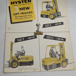 Hyster Fork Lift Truck Sales Brochure Literature Information Ye 30 Ue 40 He 50