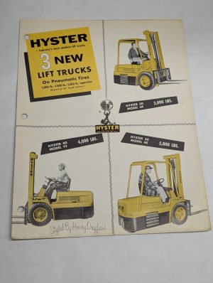Hyster Fork Lift Truck Sales Brochure Literature Information Ye 30 Ue 40 He 50