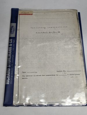 Richard Stohlmann Koln Operating Instruction Manual Polymat 50 70 100