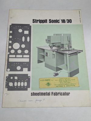 Strippit Sonic 18/30 Sales Information Brochure Catalog Sheetmetal Fabricator