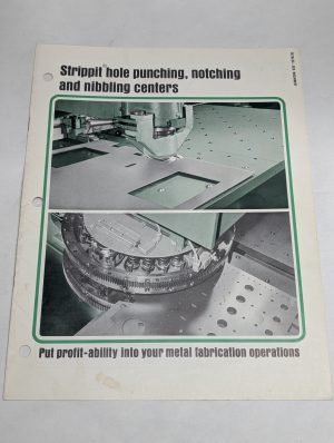Strippit Hole Punching Notching And Nibbling Centers Sales Brochure Catalog