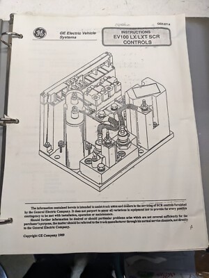 Ge Electric Vehicle Systems Ev100 Lx Lxt Scr Controls Instructions Service