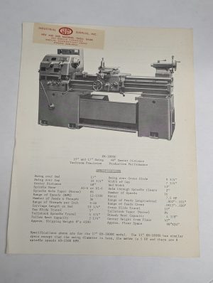 Km-1800C Toolroom Precision Engine Lathe Homach Homestrand Sales Brochure