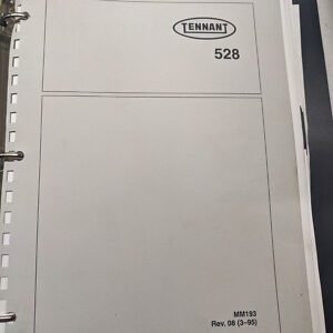 Tennant Maintenance Equipment Manual Parts List Book 528 1995 Mm193