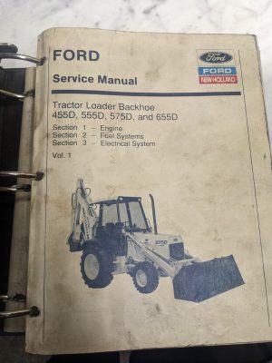 Ford New Holland 455D 555 575D 655D Tractor Loader Backhoe Service Repair Manual