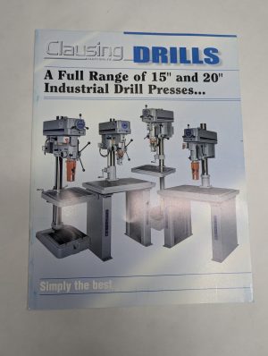 Clausing Drills Catalog Simply The Best Sales Brochure Literature