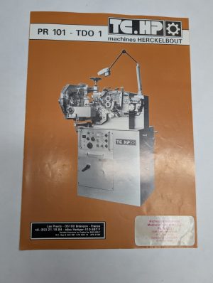 Tc.Hp Machines Herckelbout Pr 101 Tdo 1 Sales Information Brochure Literature