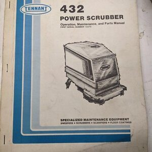 Tennant Maintenance Equipment Manual Parts List Book 432 1985 Mm135