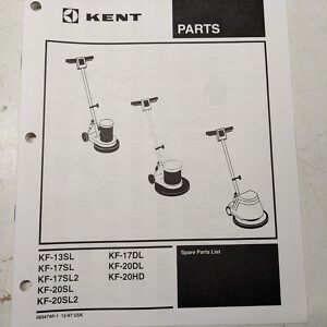 Kent Spare Parts Manual List Book Kf- 13 17 20 Sl2 Dl Hd 1997