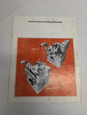 Harvill Contour Grinding Machines Model 500 1000 Sales Brochure Catalog Specs