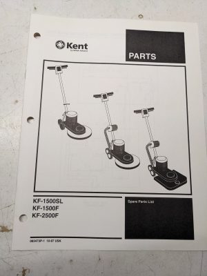 Kent Spare Parts Manual List Book Kf- 1500 2500 Sl F 1997