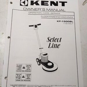 Kent Owner Service Parts Manual List Book Kf-1500Sl 1996 Floor Finishing